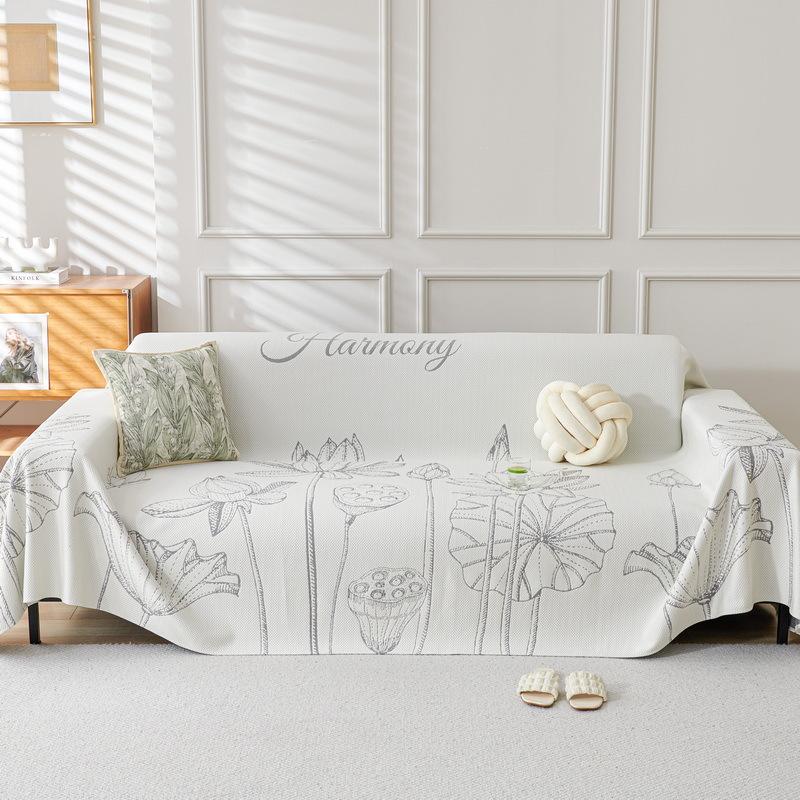 Sofa Cover Cloth Summer Sofa Towel Full Covered Integrated High-Grade Sofa Seat Cushion for Summer Non-Slip