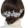 Five-Piece U-Shaped Flower Leaf Hairpin Set for Brides