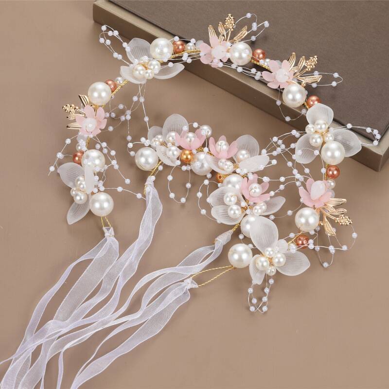 Children's Wreath Headgear Girls' Head Flower Headband Children's Crown Jewelry Korean Version Mori Girl Flower Performance Headband
