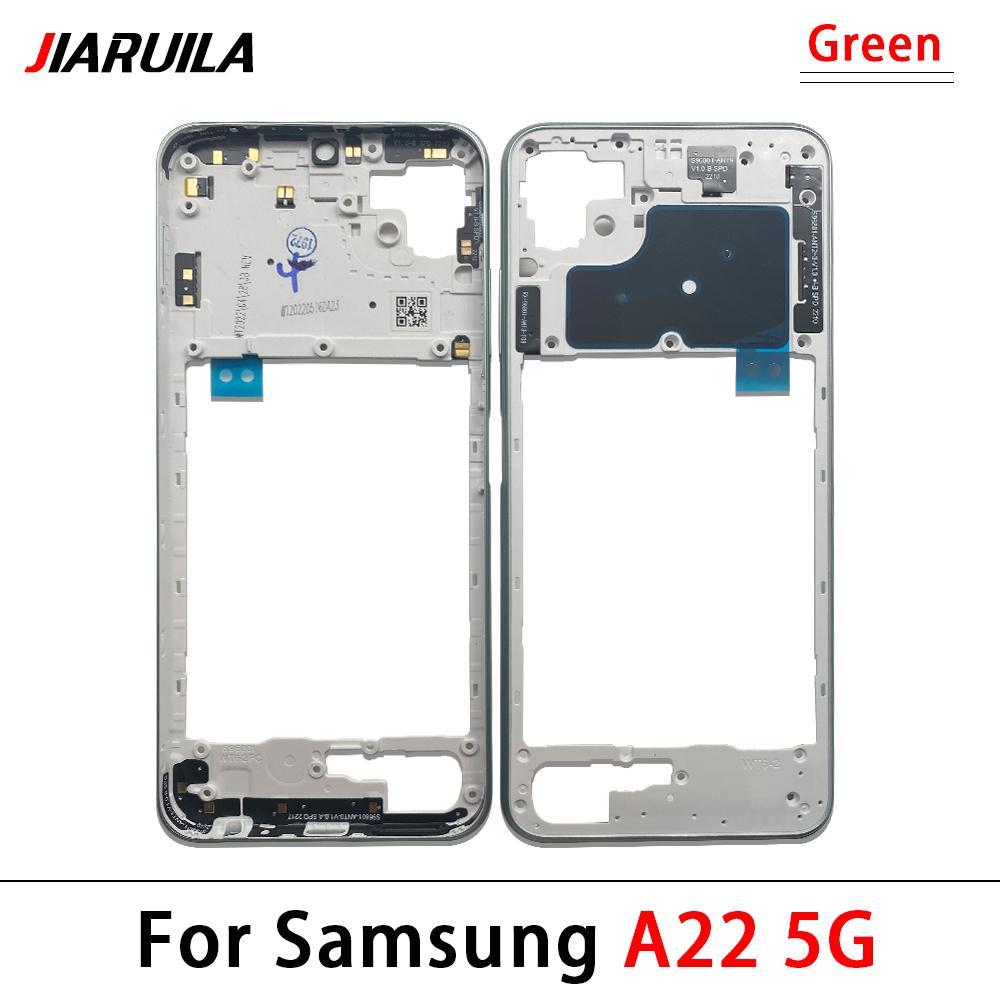 For Samsung A22 5G A226B / A22 4G A23 5G Housing Middle Frame Case Middle Frame Bezel Plate Replacement Parts With Side Key