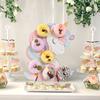 Unicorn Wooden Donut Stand Wall Dessert Doughnut Table Holder Unicorn Birthday Party Decor Baby Shower Wedding Party Supplies