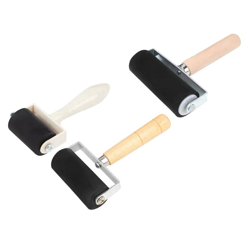 3 Size Professional Rubber Roller Brayer Ink Painting Printmaking Roller Art Stamping Tool Paint Roller Art Craft Painting Tool