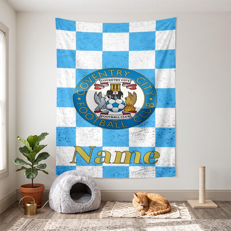 Coventry City Football Club (1) Customizable name decorative wall tapestry ideal choice for wall decor in bedrooms living rooms dorms and home