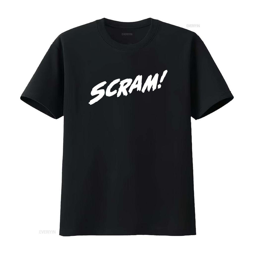 Scram T Shirt vintage Washed designer clothes Top For Everyday Wear Slightly Breathable Stylish Stretched Soft Comfortable