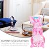 Crystal Standing Rabbit Statue Premium Durability Desktop Ornament Adorable Bunny Decor for Living Room Home Decoration