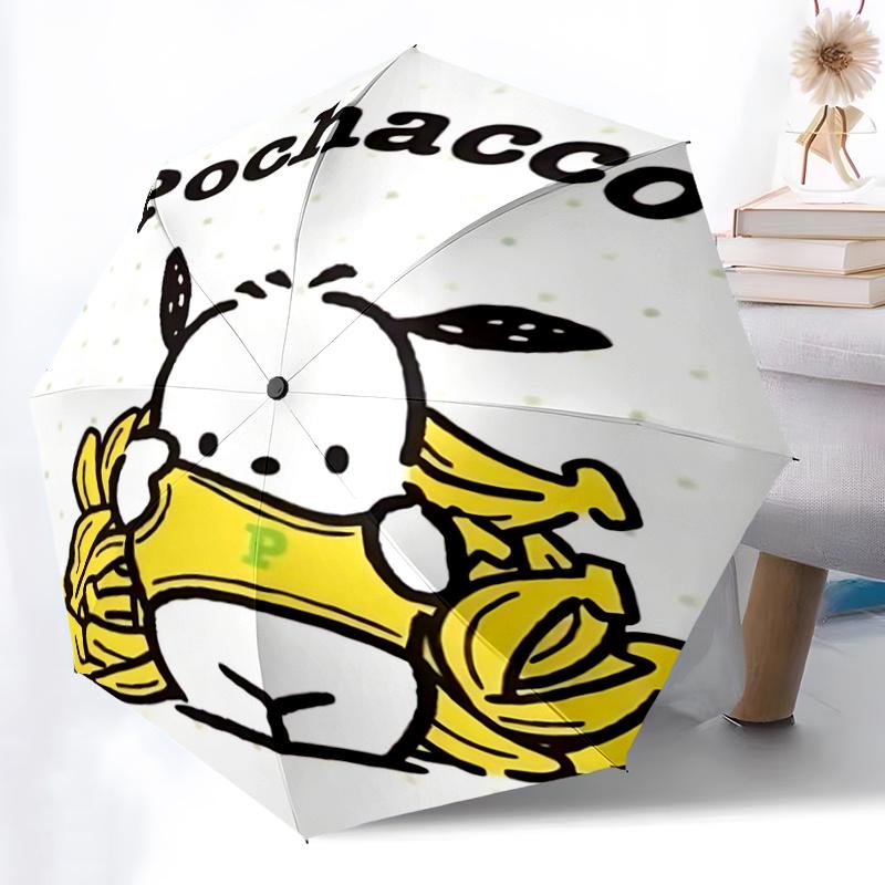 1pc Pochacco Banana Umbrella: Automatic Opening/Closing, Portable Design, Iron Frame, Outdoor Use, Festival Gift, Suitable for Fans, Travel, Daily Use