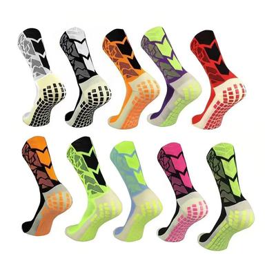 Camouflage Voetbalsokken tot Halve Kuit: Dikke Handdoekzool, Zweetabsorberend, Geurbestendig, Antislip met Stippenprint, Antibacteriële Sportsokken.