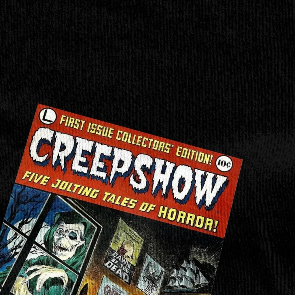 Sommar Vintage Skräck Creepshow Film T-shirt Accessoarer för Män Kvinnor Mode Creepshow Filmälskare Fan T-shirt