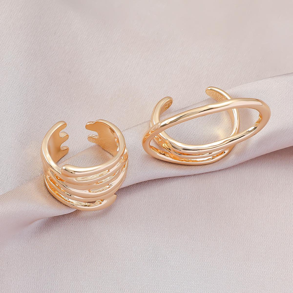 Elegant Minimalist Women s Hollow Ring - European  American Style