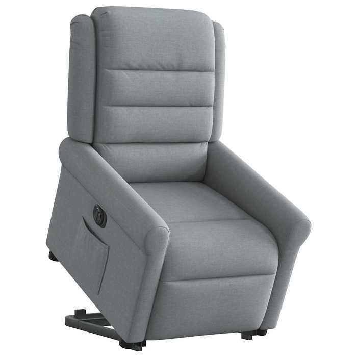 VidaXL Electric Recliner Light Grey Fabric 3303334