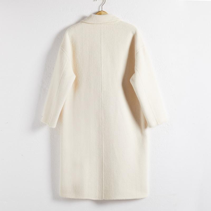 Wool Coat Women's Double-breasted College Style Coat Cashmere Premium Feeling Tweed Jacket Autumn and Winter