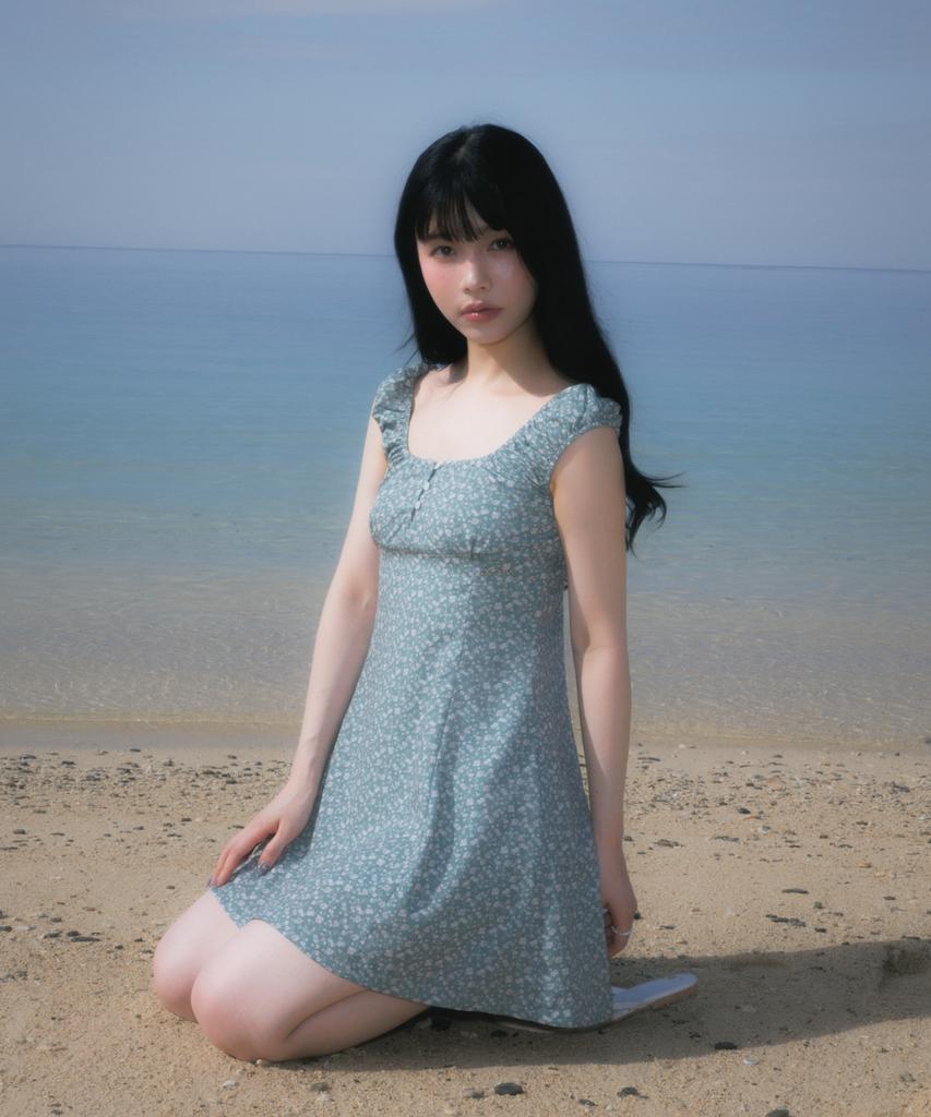 Rose Franz Flower Garden Mini Dress [Green]