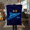 Zenit team emblem,pattern Flannel Blanket, High quality Comfortable for All Seasons, Home Decor, Warmth and Comfort, Perfect for Gifts.