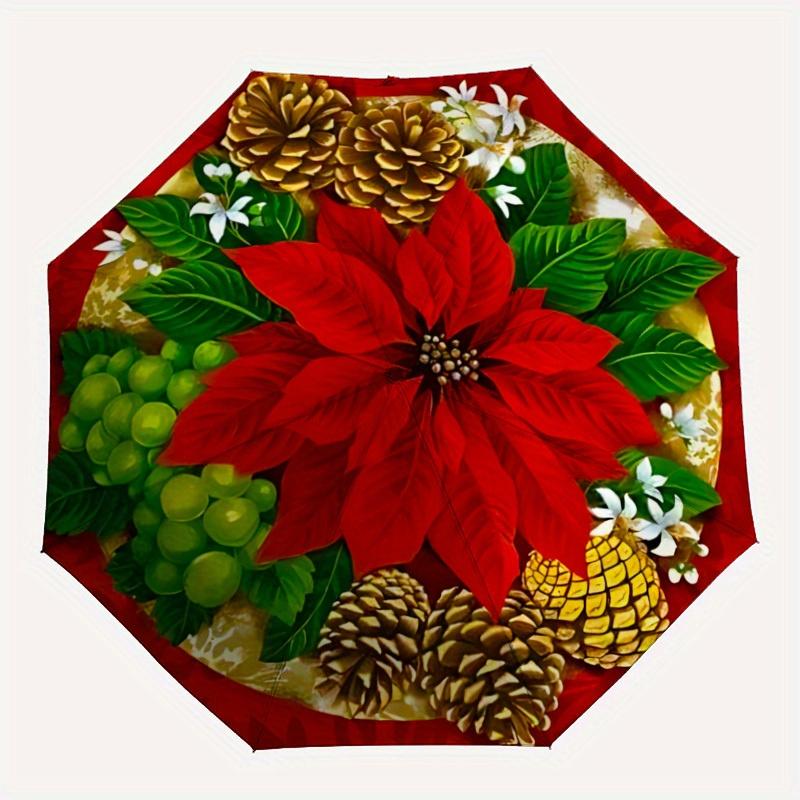 

1pc Christmas Decorations Automatic Umbrella 8-Bone Design Compact Gear for Outdoor Travel, Perfect Holiday Gift y250827017
