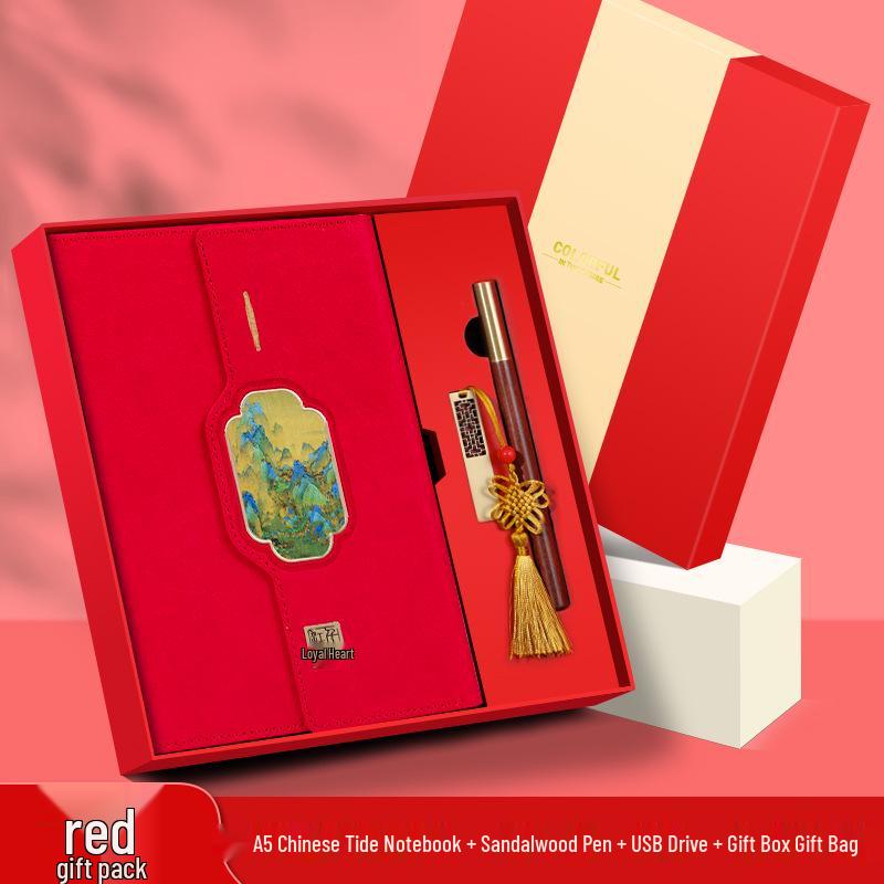 Custom Retro Laptop Gift Set with Notebook and Logo