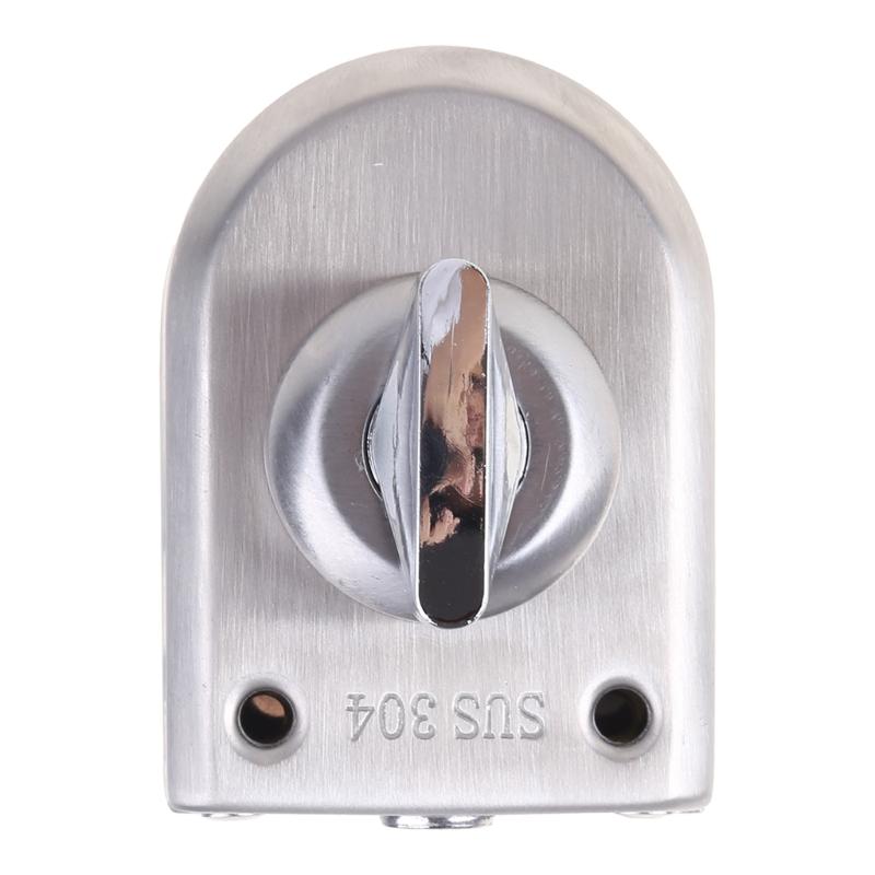 Glass Door Floor Lock Single Bolt Keyless Anti-Theft Locks Door Slide for Latch