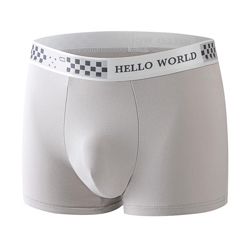 60S Xinjiang Long-Staple Cotton Men'S Pure Cotton Boxer Underwear Fashion Trend Teen Boys Boxer Shorts Head