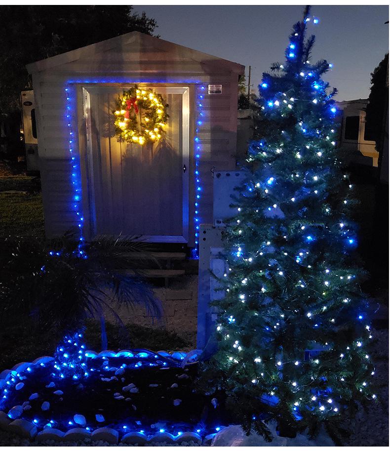 Solar-Powered LED Copper String Lights for Outdoors - Waterproof Starry Sky Christmas Decorations