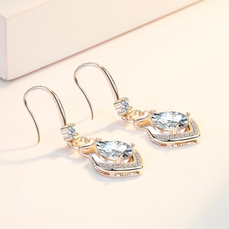 

Новые длинные серьги In The New Water Drop Earrings синий