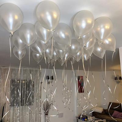 5/10/12 Zoll milchig weiße Perlenballons Hochzeitsdekoration Hawaiianische perlmuttweiße Luftballons Girlande Dekor Geburtstagsparty Spielzeug