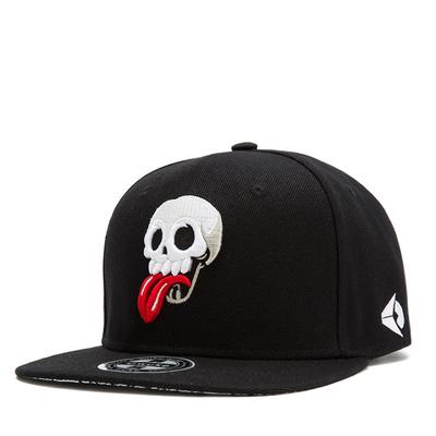 Elegant-Store-A Men Black Cool Skull Baseball Caps Women Cotton Casual Flat Hats Snapback Adjustable Design Bone