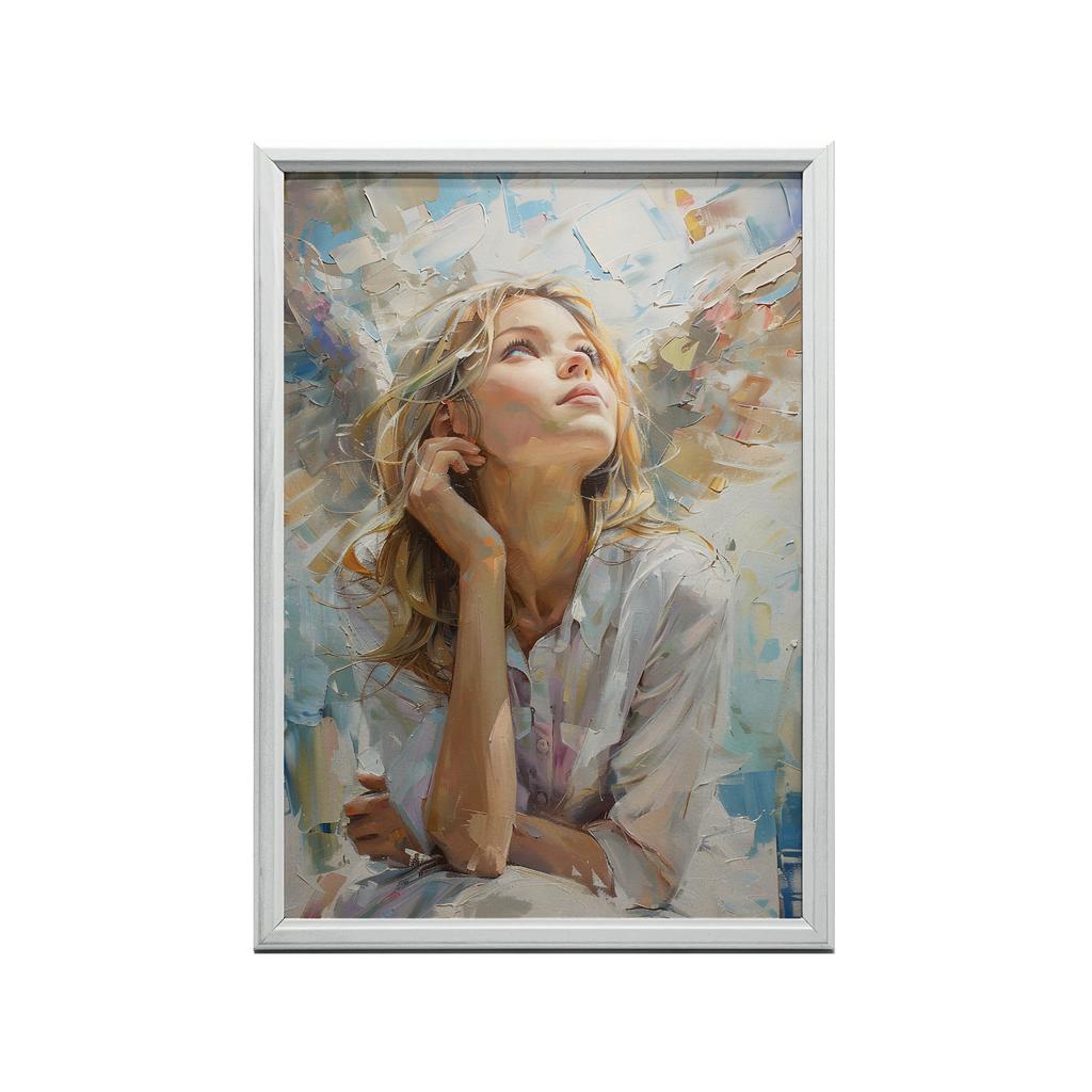 Plakat Piękno Myśli Anioła Plakat Piękno Myśli Anioła, 30X40 Cm, Rama Aluminiowa Czarna, Papier Matowy 230 Gsm