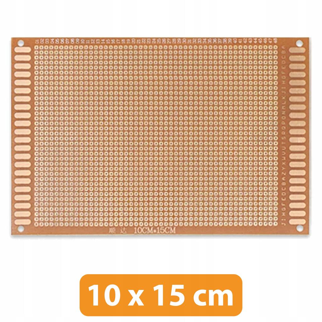 Rosfix Single-Sided Prototype Board 100 X 150 Mm – For Building THT Circuits | 2.54 Mm Hole Pitch | 4 Mounting Holes