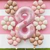 Large 0-9 Number Balloons 32inch Daisy Balloons Set  Birthday Party Decorations Supplies