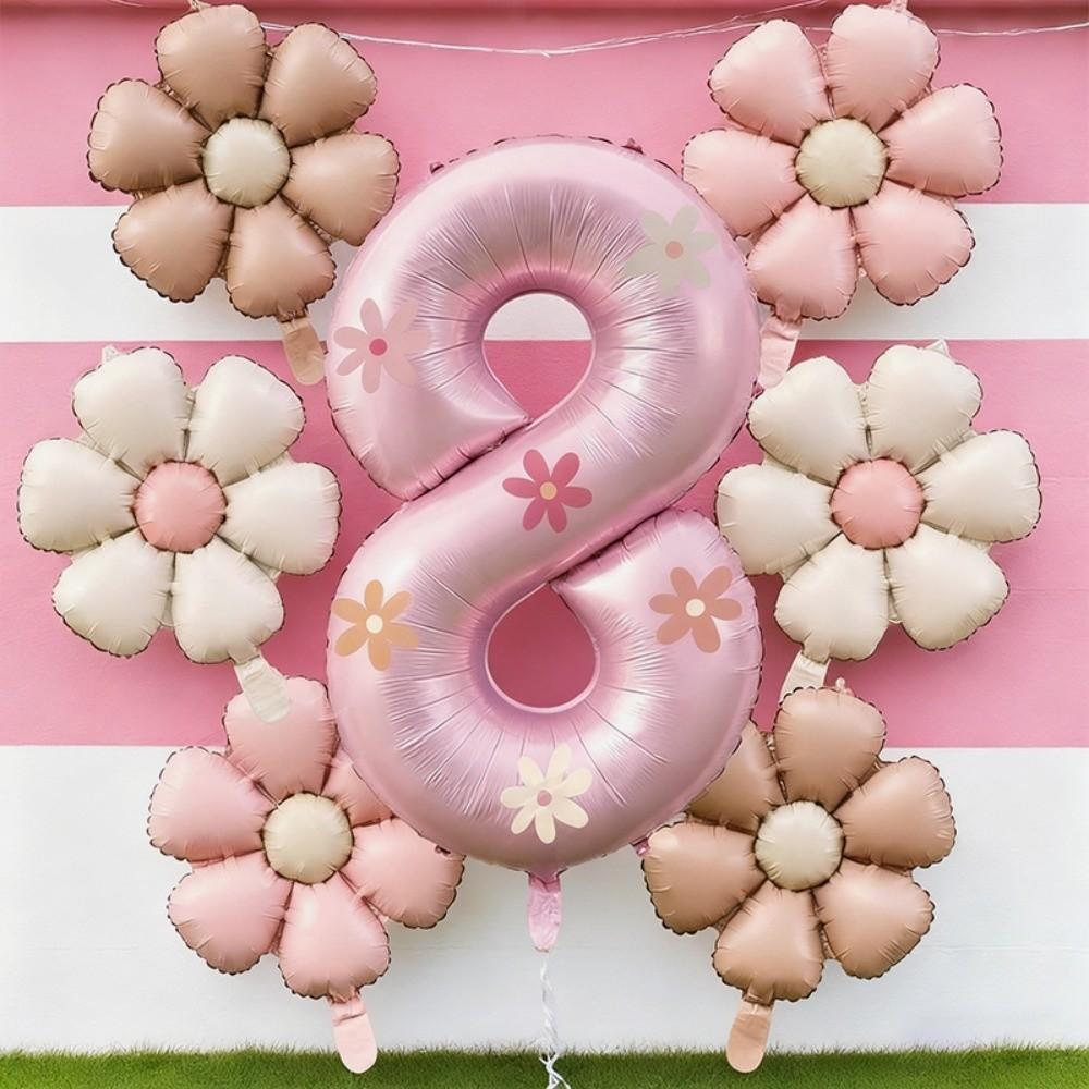 Large 0-9 Number Balloons 32inch Daisy Balloons Set Birthday Party Decorations Supplies