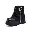 Muffin thicksoled heightening medium boots women's new small trouser boots are thin, sweet and cool Spice Girls short boots