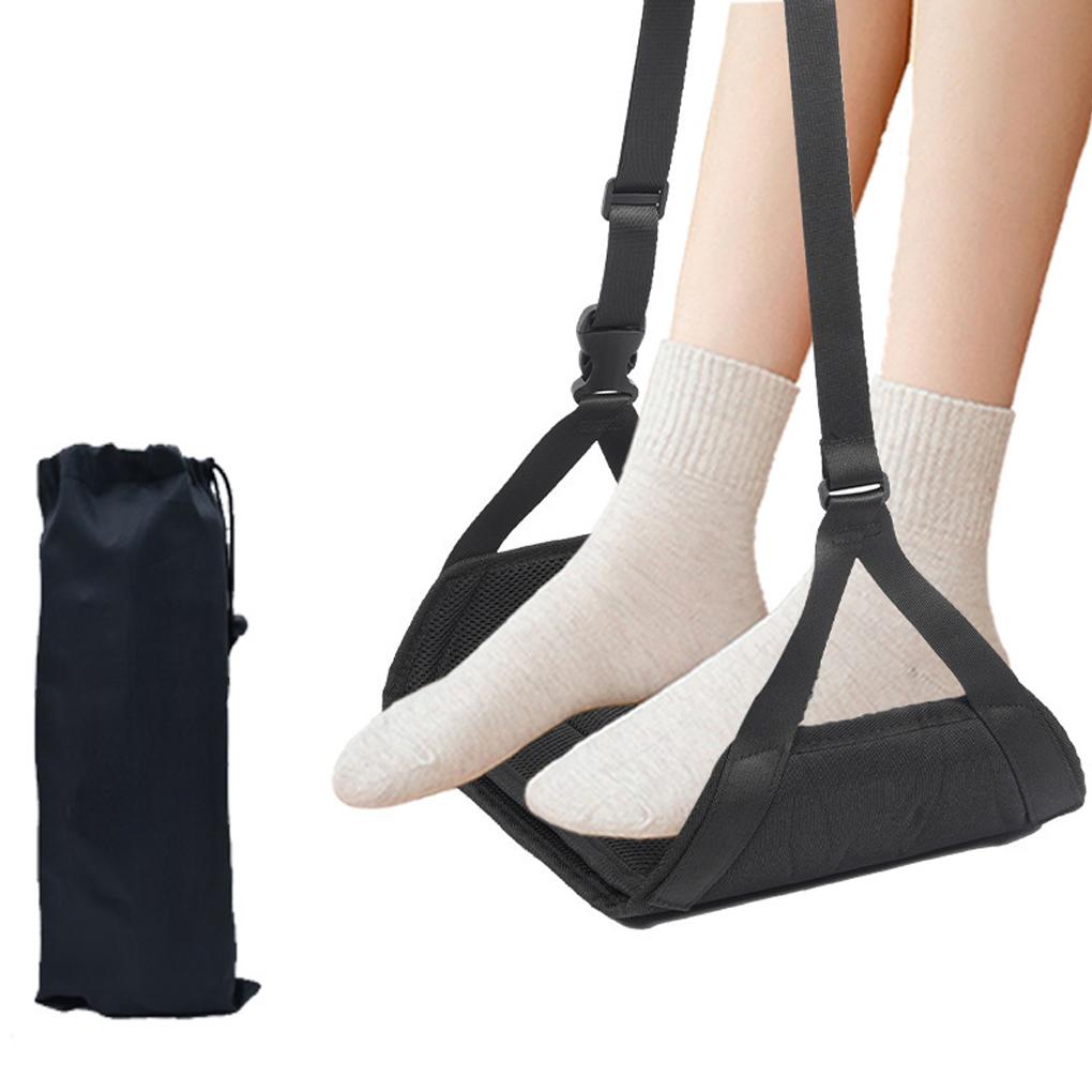Portable Hanging Foot Hammock Plane Essentials For Long Haul Flights Under Desk Foot Rest