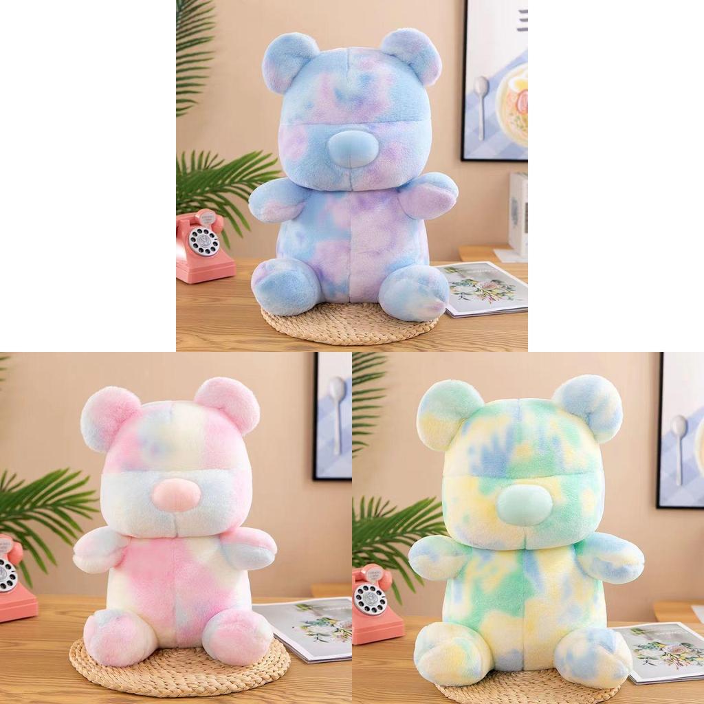 Plüschbär-Kissen mit langem Fell für gemütliche Wohnkultur und Geschenk für Mädchen
