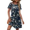 Dresses For Women Short Sleeve O Neck Casual Dresses Waist Maternity Dress With Pockets