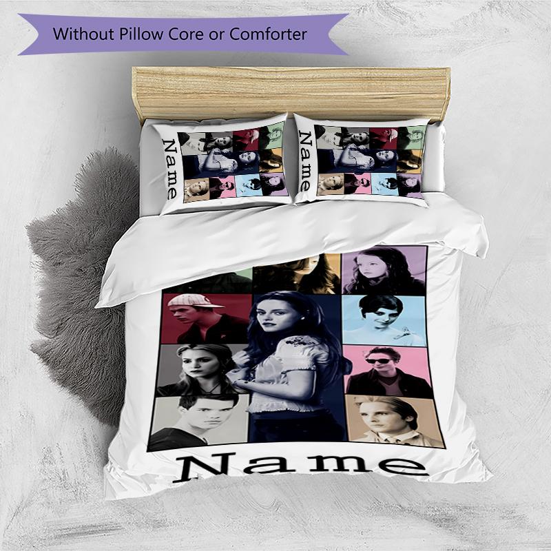 3pcs Custom Name The Twilight Saga Bedding Set Duvet Cover Closure Includes 1 Duvet Cover & 2 Pillowcases for All Seasons Bedroom Decor