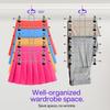 Adjustable 6 Layer Clothes Hangers with Non-Slip Clips Scarf Hangers with Clips  Shorts Jeans