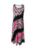 Damen Lässiges Maxikleid Ärmellos Batik-Spaghetti-Träger Sommer Übergröße Schwingendes Sommerkleid mit Taschen
