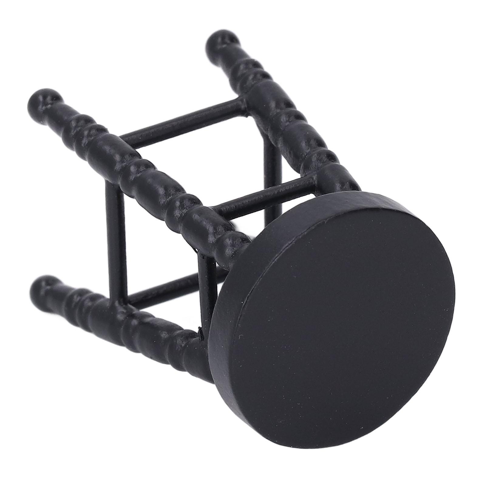 1:Масштаб 1/12   Табурет Стул Деревянный Ручной Работы Орнамент для Сцены Модель Миниатюрный Круглый Стул Табурет Игрушка