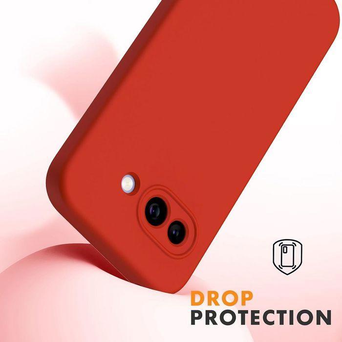 Hülle für Google Pixel 10a, Weicher Stoßfester Kratzfester Silikonschutz mit Roter Kordel