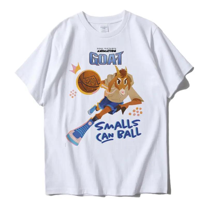 Children's Pure Cotton Soft Short Sleeved Casual Sportswear, _GOAT_ Printed Pattern, Daily Clothing for Boys and Girls