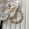 Natural freshwater colorful dopamine stone beaded pearl necklace for women, high-end luxury niche clavicle chain choker40CM