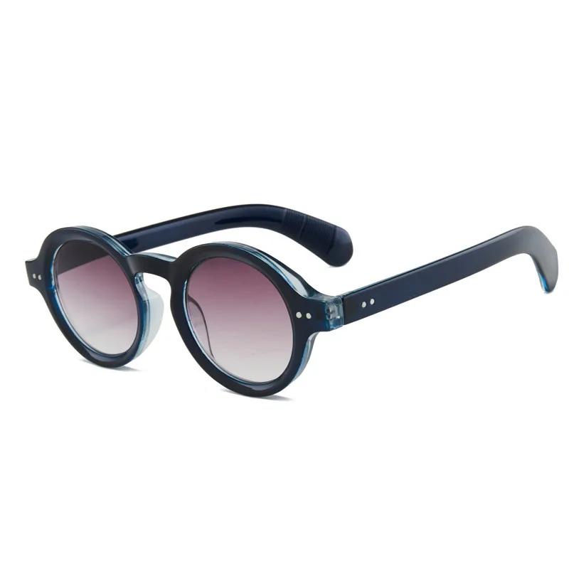 New Fashionable Personalized Round Frame Reading Sunglasses Retro Neutral Premium Multi Color Hd Presbyopia Sunglasses