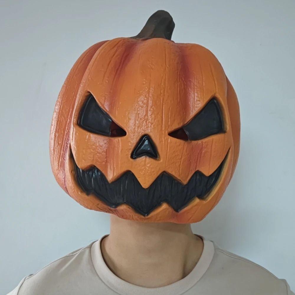 Latex Halloween Pumpkin Head Mask Novelty Scary Pumpkin Mask Masquerade Mask  Carnival Event