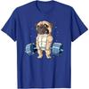 Pug Weightlifting Funny Animal Men Fitness Gym Workout Tee T-Shirt for Men Women Men Clothing Print Tee