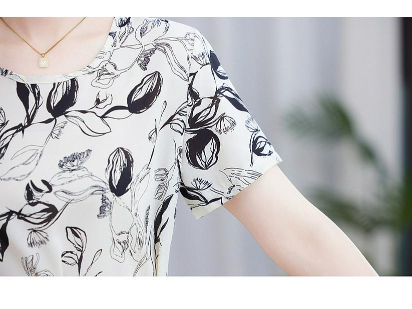 Mom's Stylish Summer Two-Piece T-Shirt Set for Middle-Aged & Elderly Women - Perfect for Mother's Day