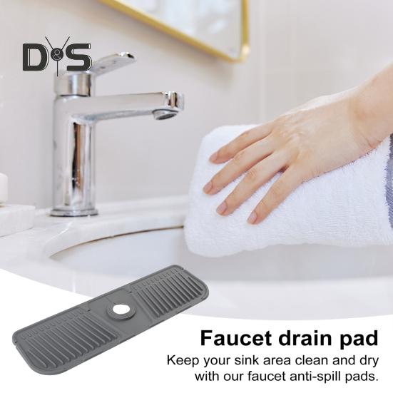 Silikonová podložka na vodovodní baterii Omotávka Design Baterie Dřez Zábrana proti stříkající vodě Suchá sušicí podložka do kuchyně Koupelna Skládací odkapávací tác Víceúčelový dřez