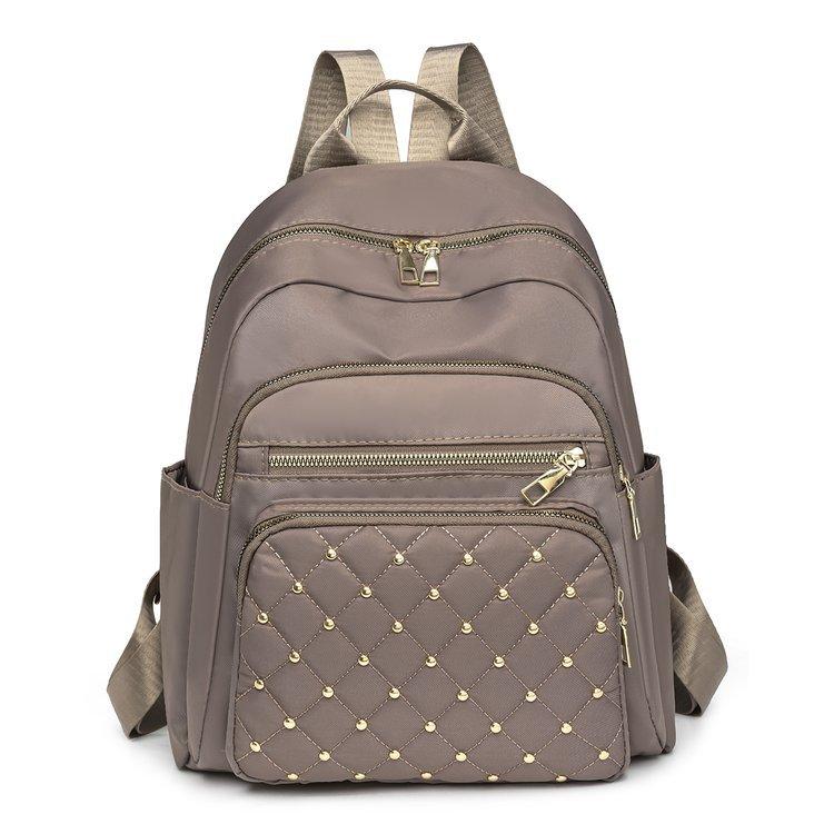 Рюкзак женский рюкзак дорожный водонепроницаемый маленький мешок коричневый — фото 20