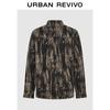 UR Men's Retro Color-block Texture Casual Shirt