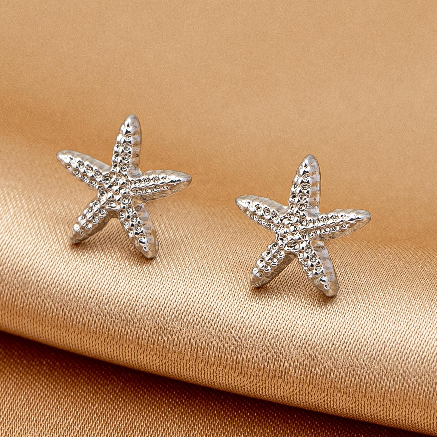 

Women s Earrings, Simple Small Starfish Marine Life Beach Vacation Earrings, Suitable for Daily Wear and Vacation Wear