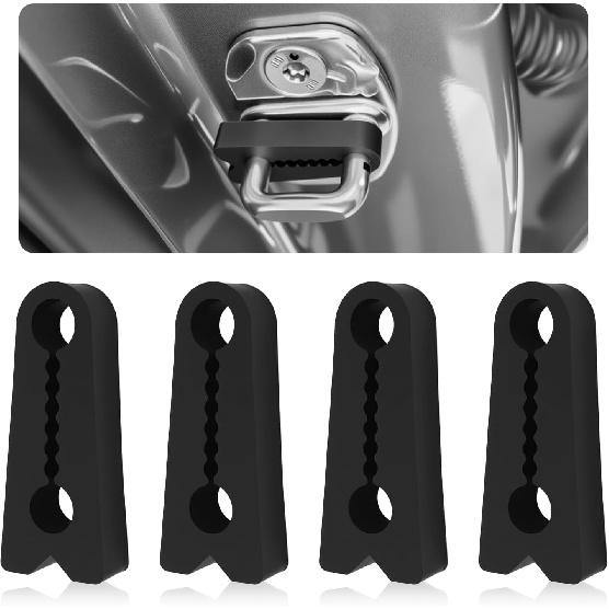 4PCS 2026 New Car Door Lock Cover Pad,Silicone Car Door Latch Covers Shock Absorber Pad with Non-Slip Teeth Design,Universal Cars Doors Lock