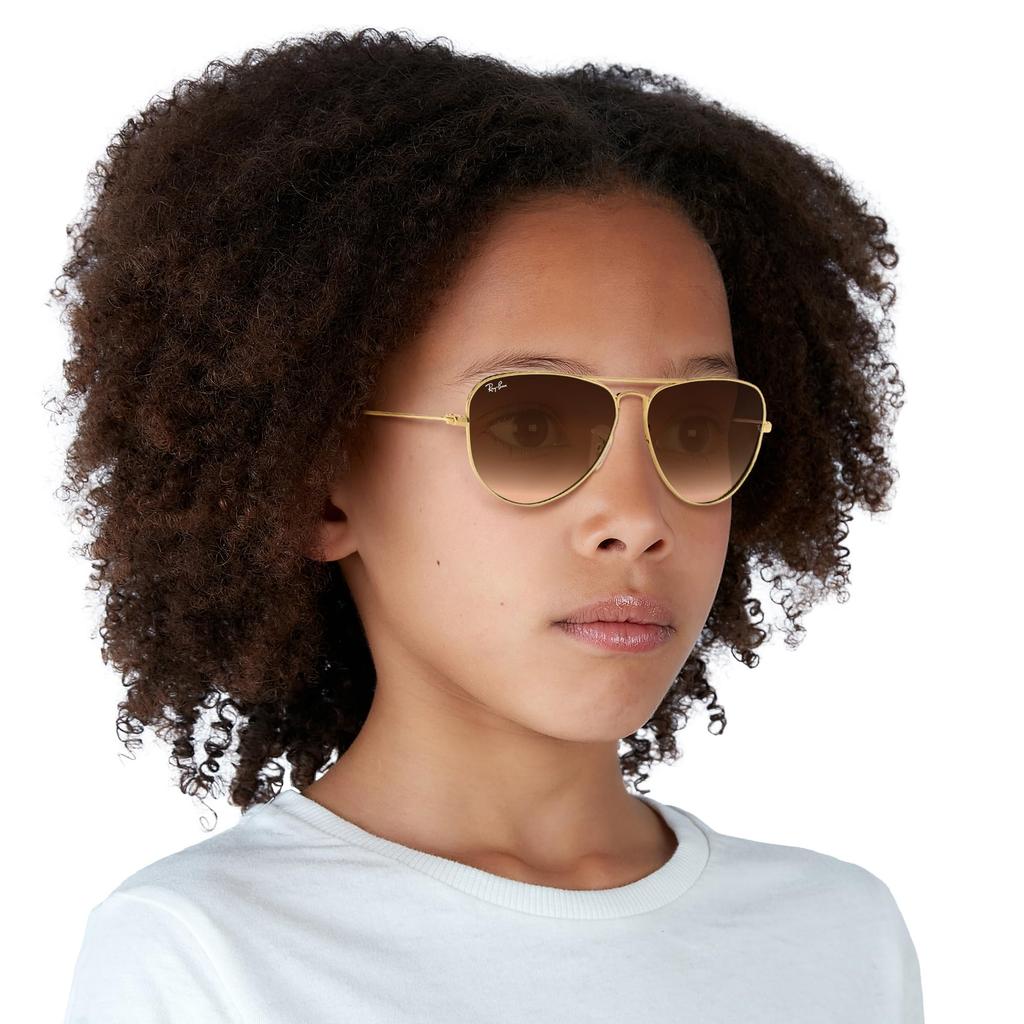 AVIATOR JUNIOR Size 50 Kids Ray-Ban 223/13 Sunglasses, (FREE Size), Model, 0RJ9506S, Gold.